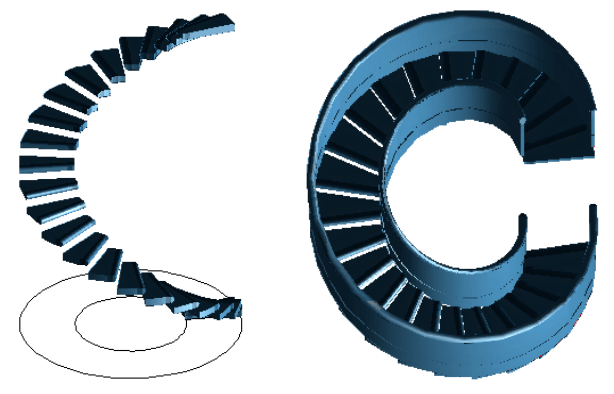 cad绘制旋转楼梯方法步骤