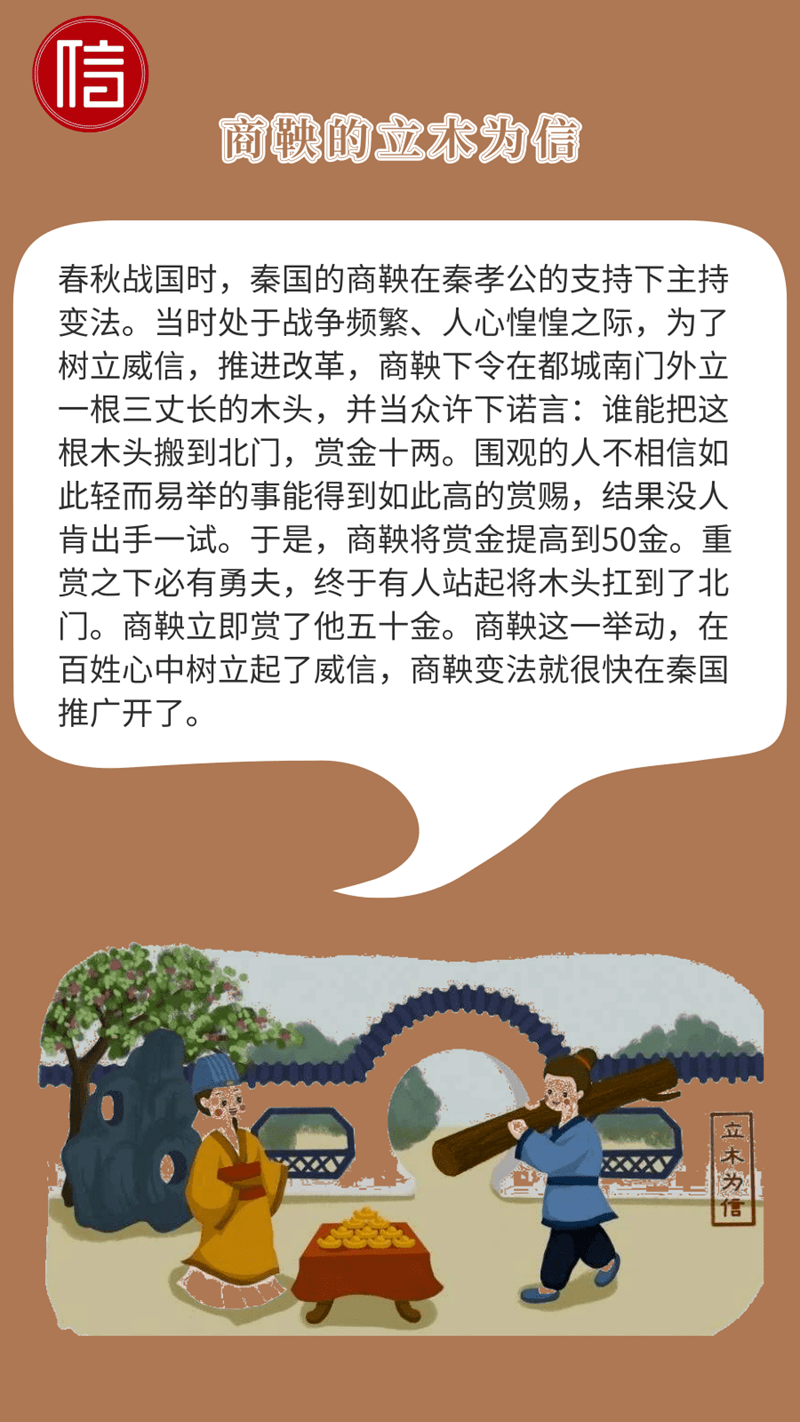 特辑 · 诚信文化系列之一 | 商鞅立木为信