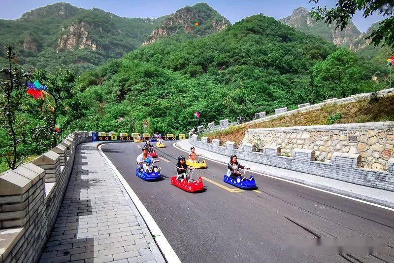 61山地滑车新型户外运动の网红梨树沟梯田花海盛大开放采摘平谷大桃