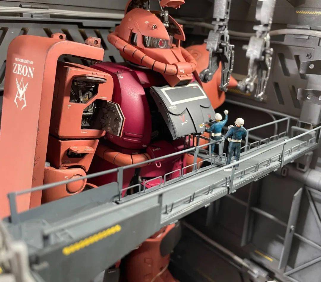 1/72机械内构版夏亚扎古2大型开舱维修场景_细节_公众_零件