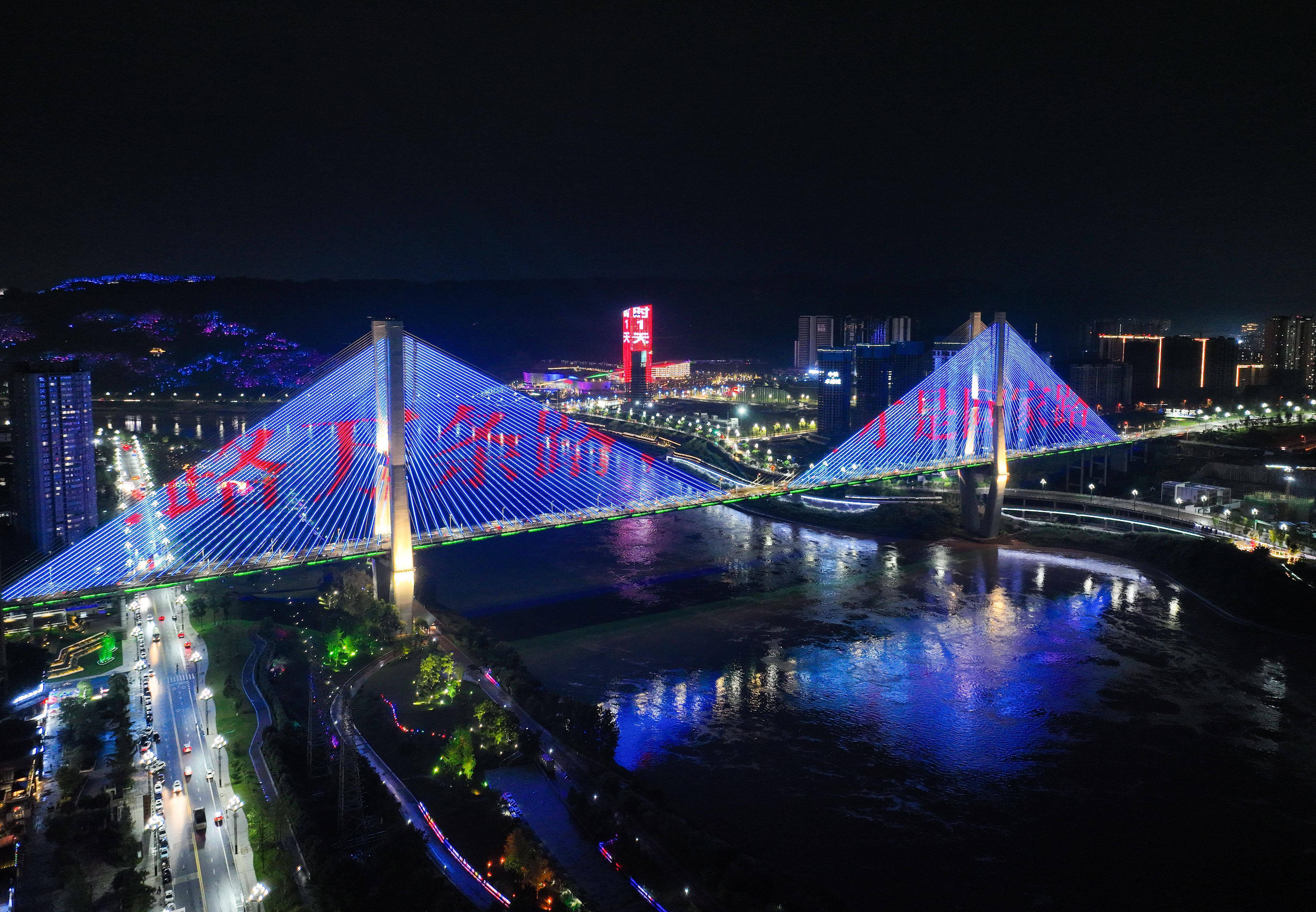 宜宾长江夜景图片