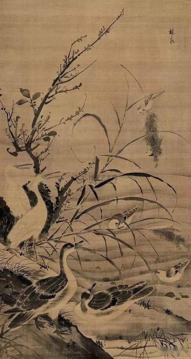 林良(1436—1487),中国明代画家.字以善,活跃于正统至弘治年间.