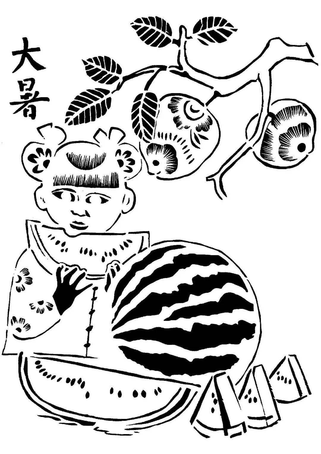 区非遗中心61手工制作大暑节气巧手剪纸