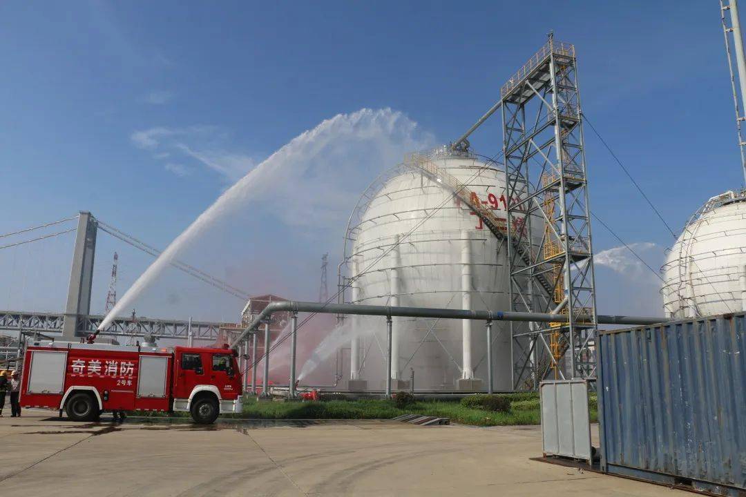 76企业自救01演练假象背景:镇江奇美化工有限公司球罐区丁二烯储罐