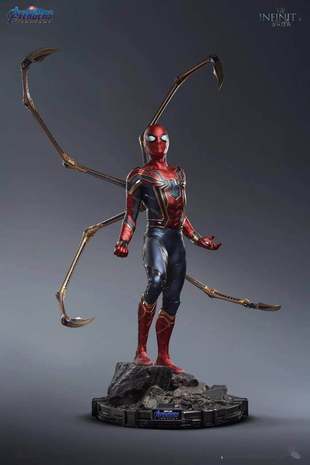 新品预定queenstudiosqs12复仇者联盟钢铁蜘蛛侠全身像雕像