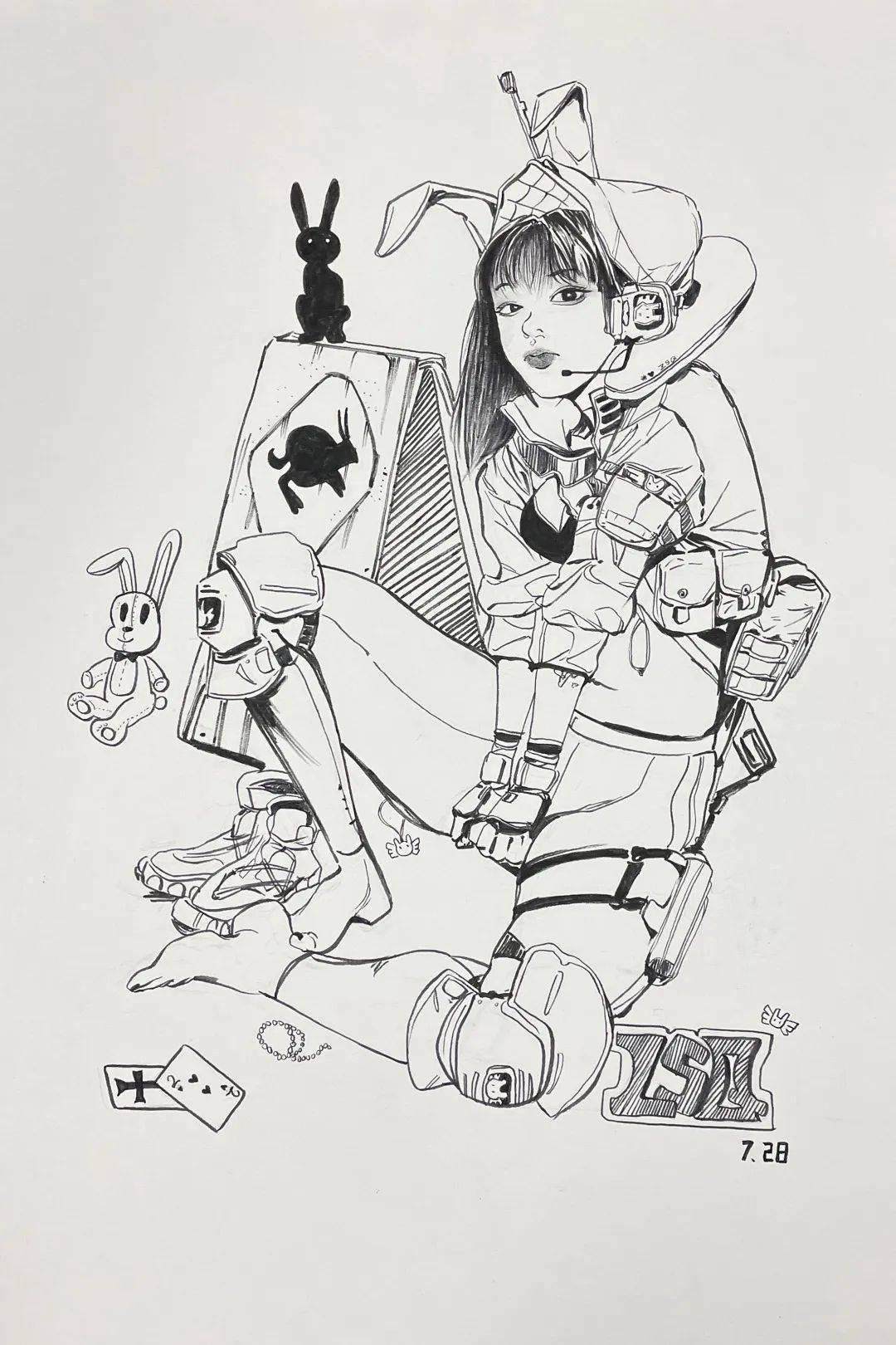 快看!这些美术生的动漫速写作品一下子击中了我的心巴