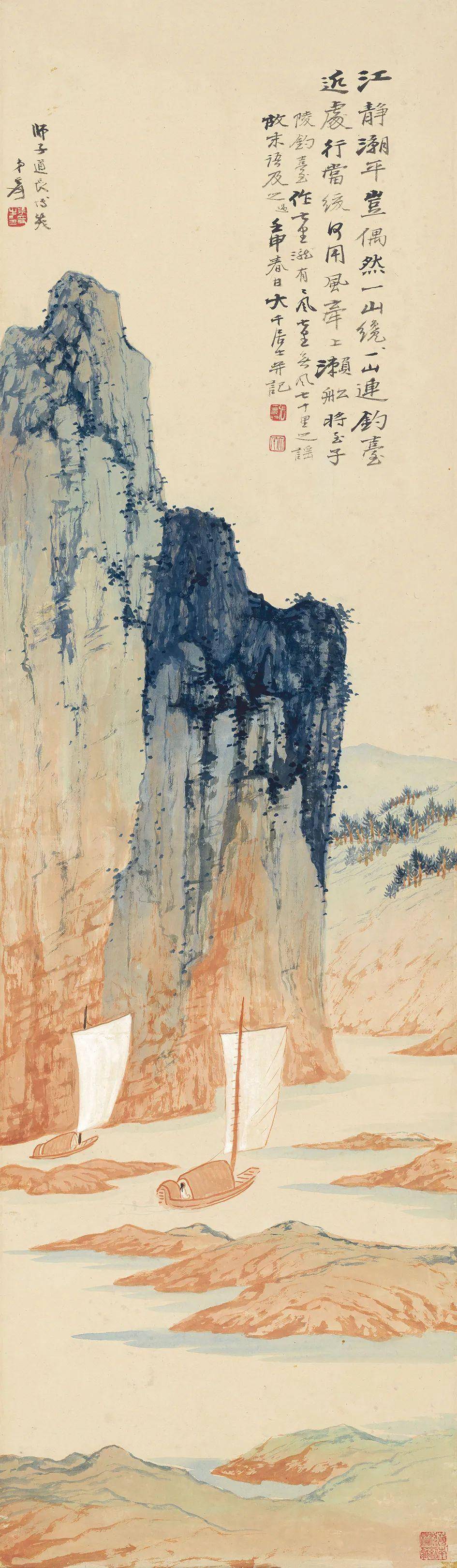 中国画，境界笔墨成就了名画_张大千_山水_山石