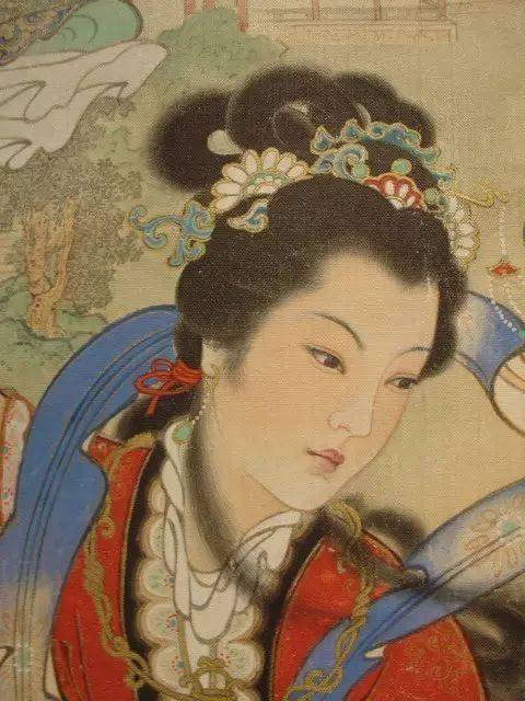 名家欣赏丨任率英《嫦娥奔月》工笔人物作品_搜狐网