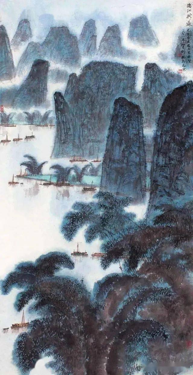 新金陵画派画家秦剑铭的山水画作品_波罗蜜_般若_书画