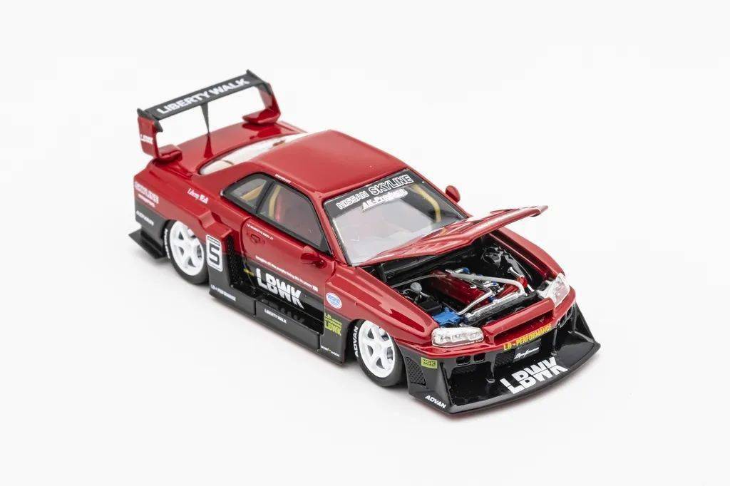 剪影宽体sw的合金lbworksgtr34模型试玩