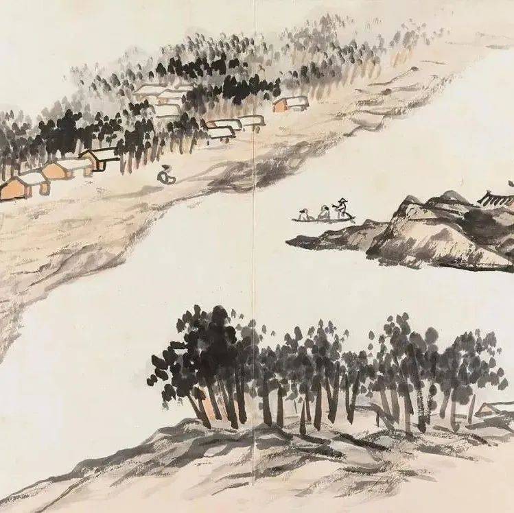 看张大千山水花卉册，如清风拂面_诸家_张群山_居士