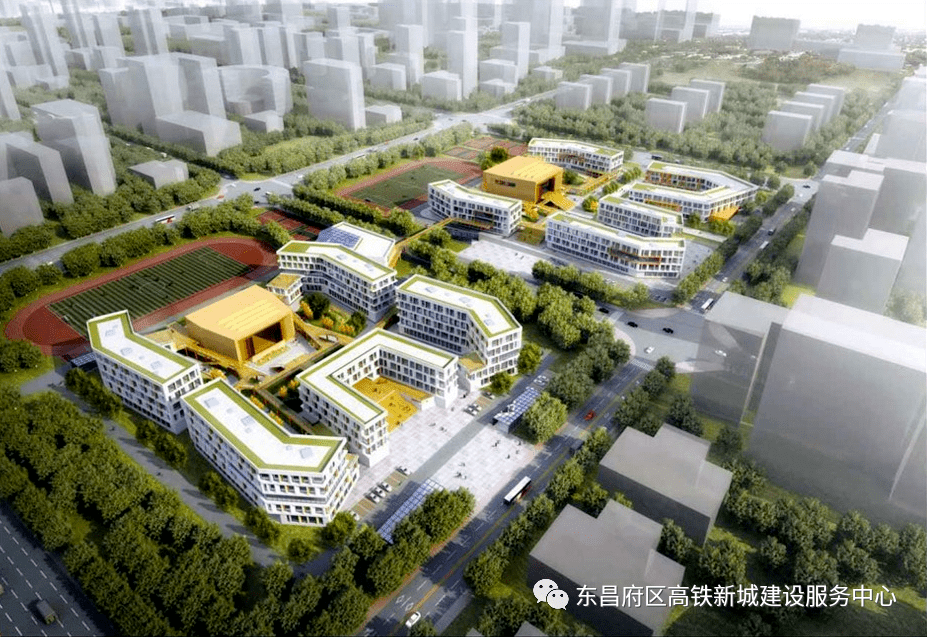 聊城高铁新区基础教育配套项目最新进展:教学功能区9月1日投入使用