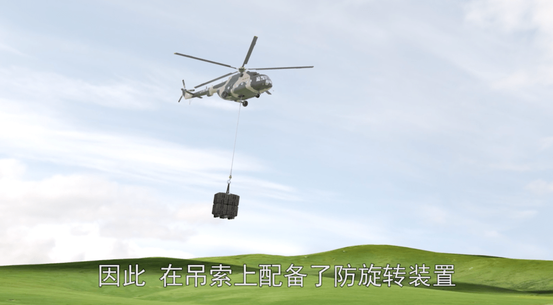 是如何平稳地吊挂在直升机腹部的呢?
