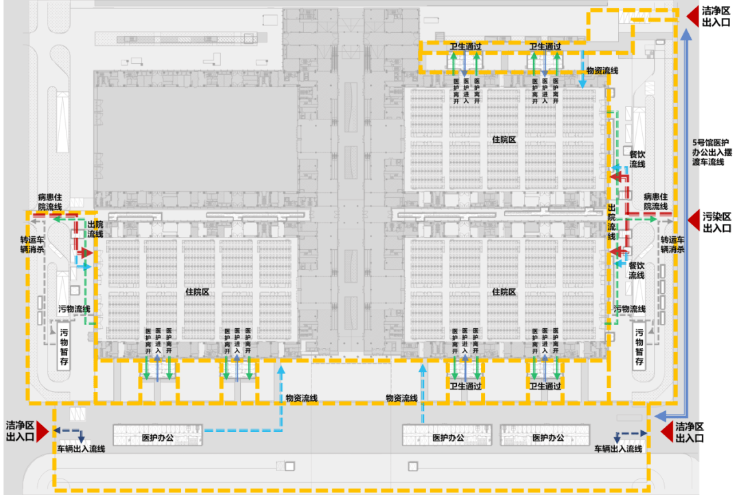 设计床位3000张,24小时可转换使用 | 西安市新冠肺炎方舱医院(一期)