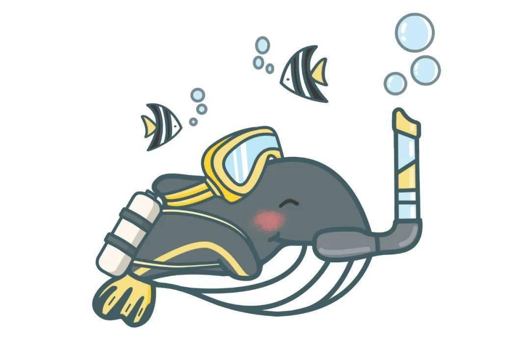 涠洲岛布氏鲸ip形象上线啦_bubu_干饭_鱼群