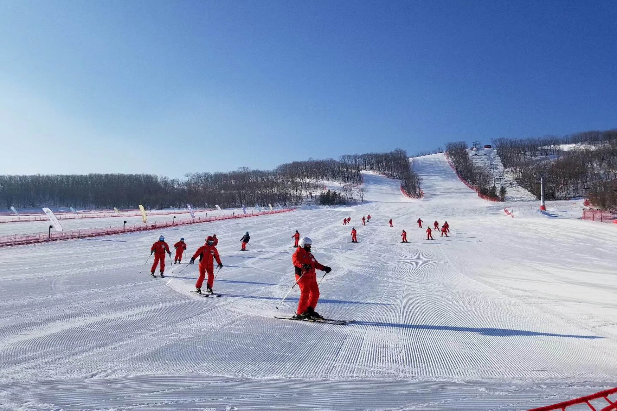 双鸭山雪景图片