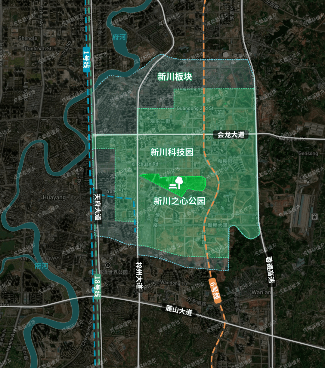 新川科技园是新川板块依托的核芯,约10.