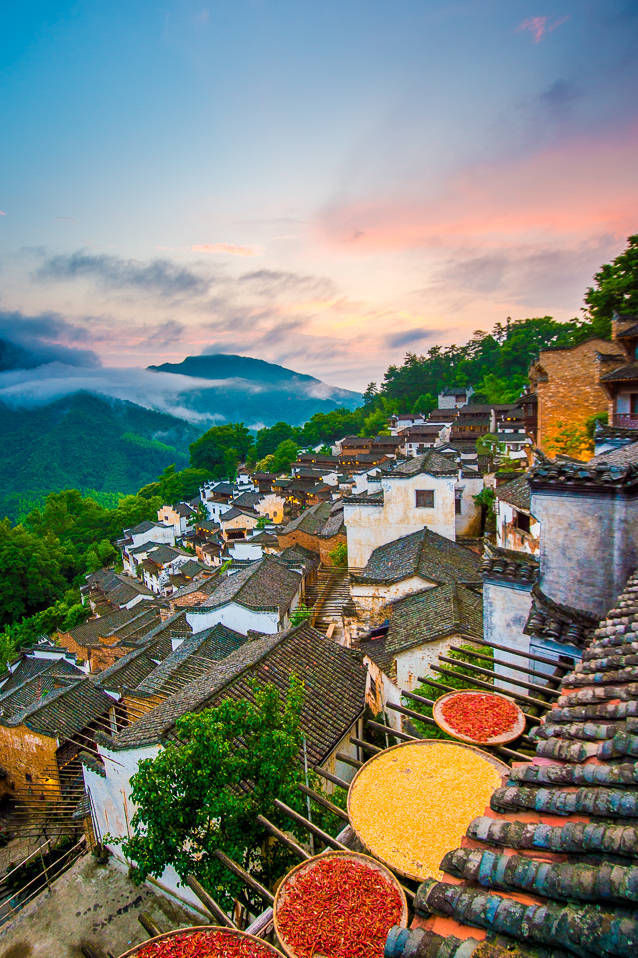 婺源篁岭团建攻略|夏秋季节去婺源—一个色彩鲜艳的古村_徽州_江浙