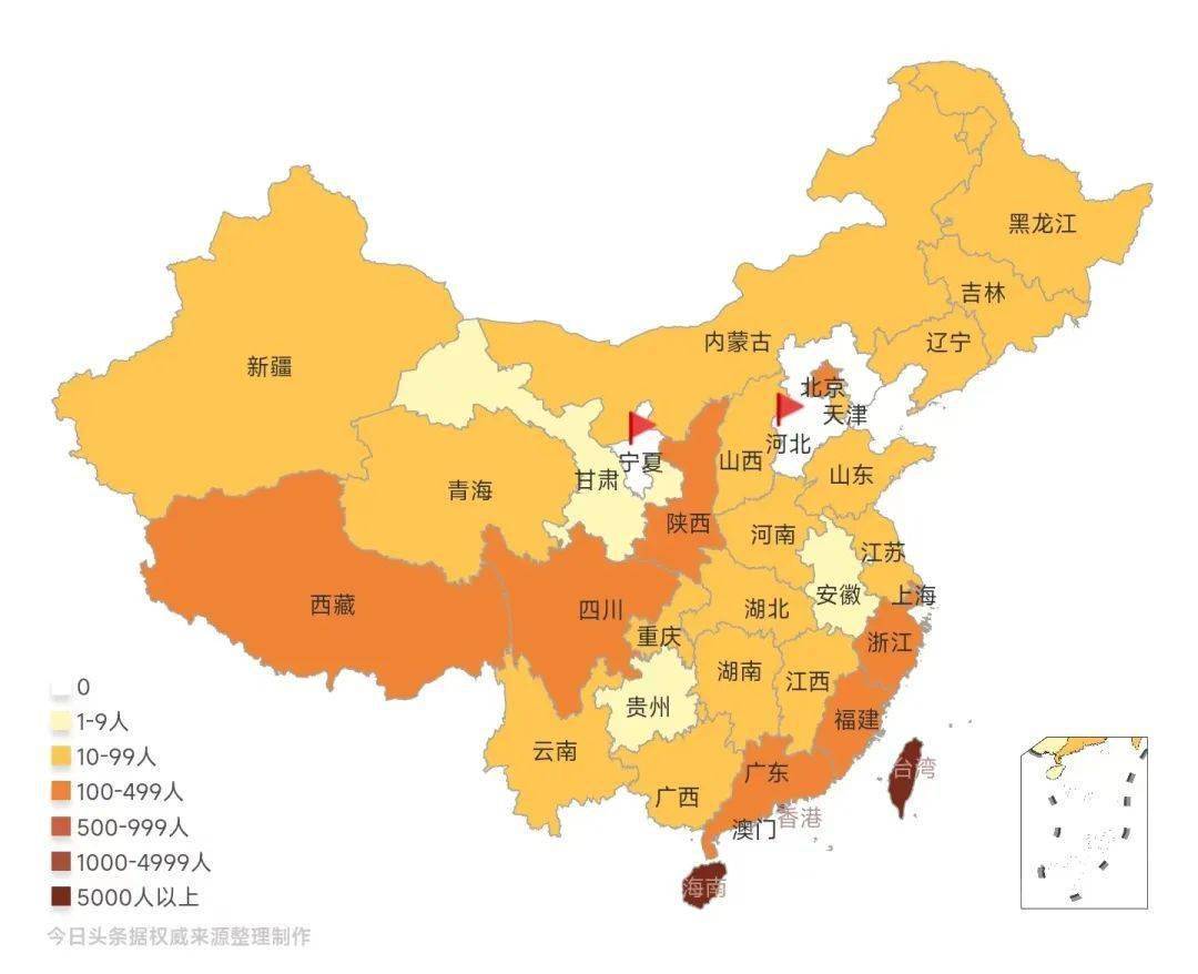 截至8月24日 12时)全国疫情分布图31个省(自治区,直辖市)和新疆