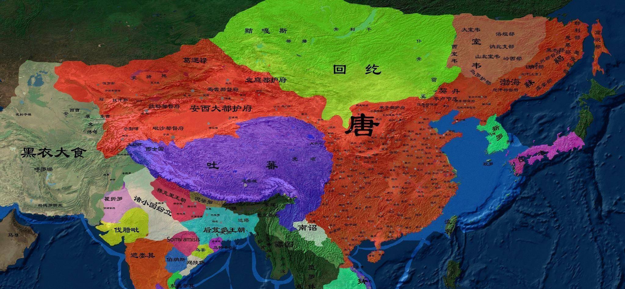 唐帝国全盛时期版图图片