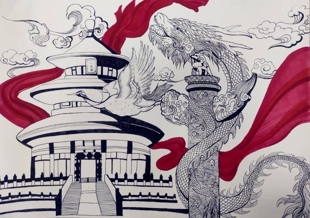 团市委开展"喜迎二十大,永远跟党走,奋进新征程"主题书画展(十五)