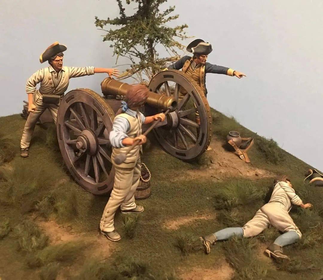 的描绘这样一个历史片段的小景就完成了battle of monmouth蒙茅斯战役