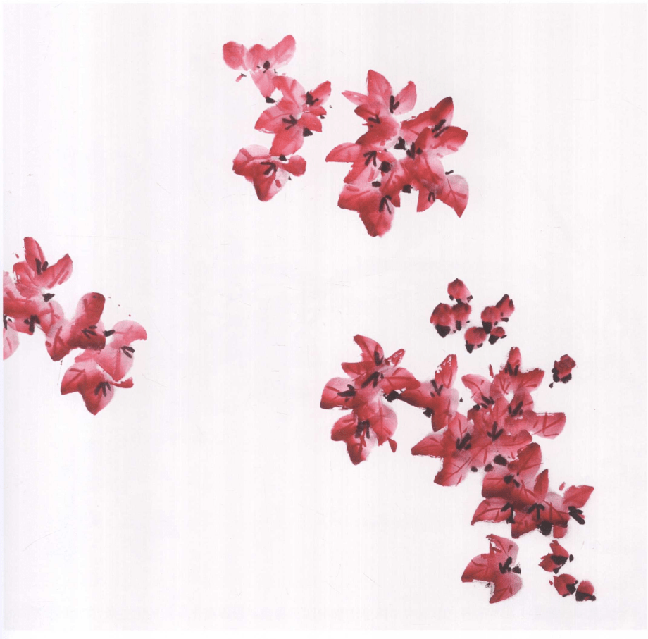 国画教程:彩墨藤蔓花卉画法_胭脂_花轴_形状