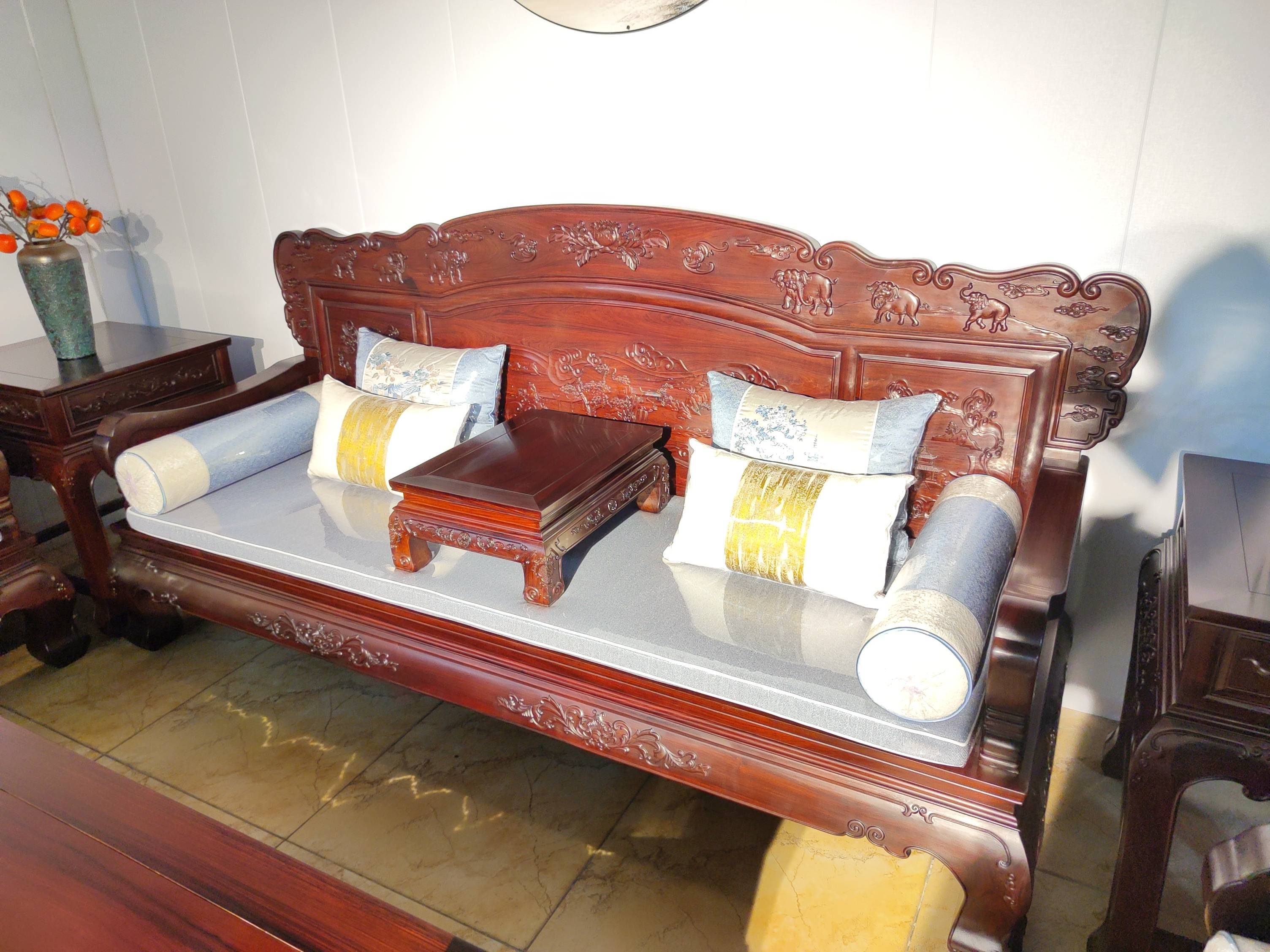 绒毛黄檀沙发,济宁王义红木家具主做高品质红木家具
