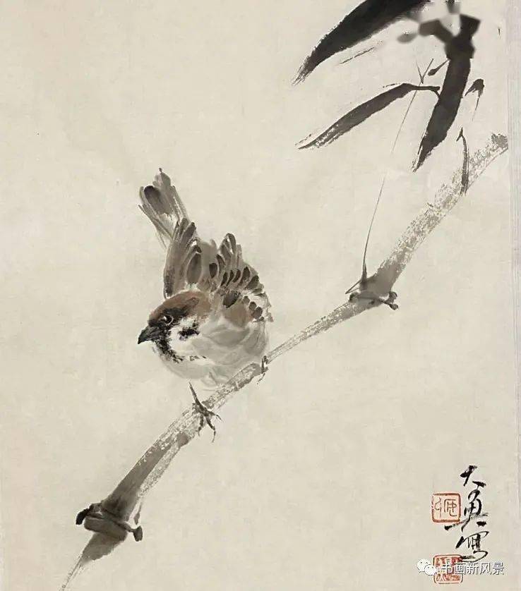 这组小麻雀太可爱了!_书画_频道_内容