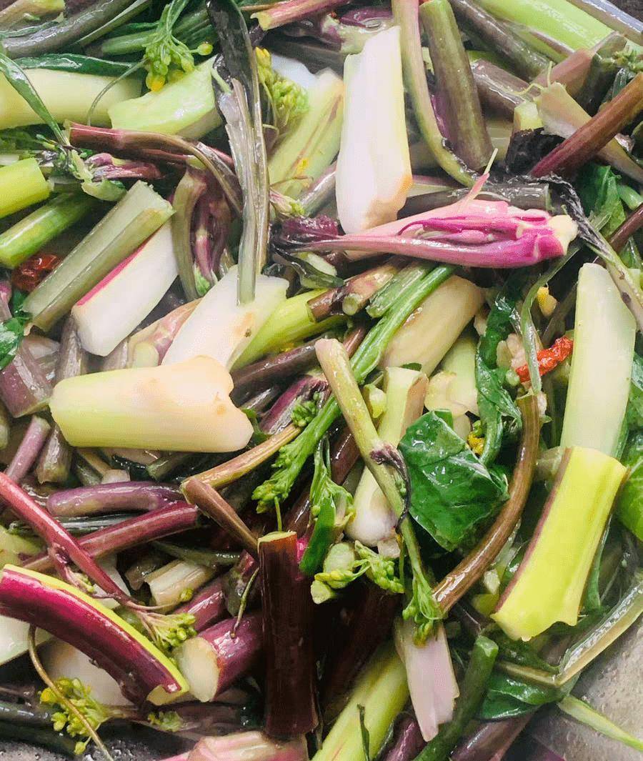 每天炒一盘,减脂瘦肚子,长颜不长肉,越吃越美_紫菜苔_时候_大蒜