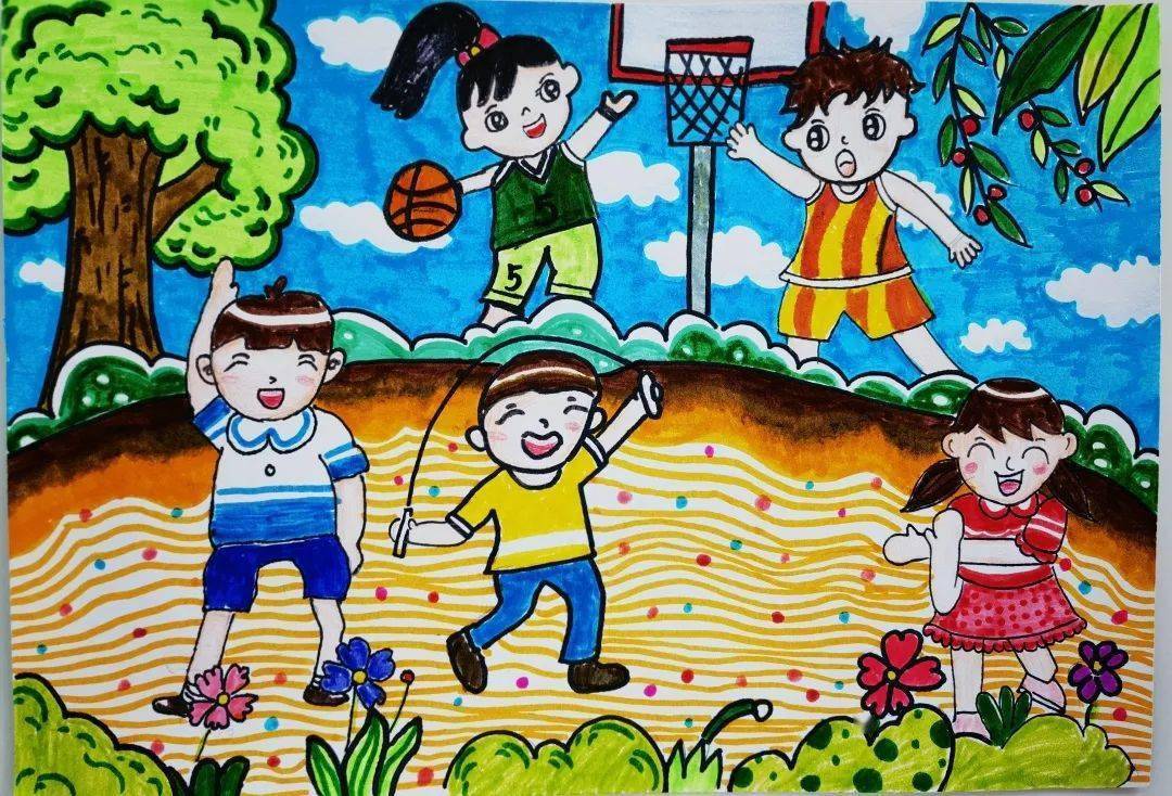 10岁组(16人)陈雅馨 10岁《排球飞扬强身健体》王晨桦 10岁《红灰蓝绿