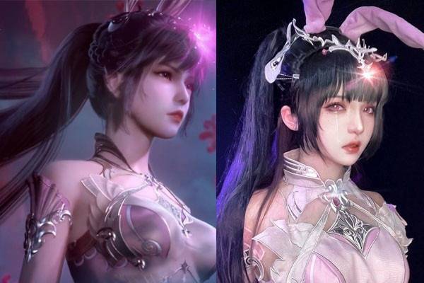 斗罗大陆:女粉模仿小舞献祭,连眼泪都被还原,眼神太伤感了_姐姐_形象