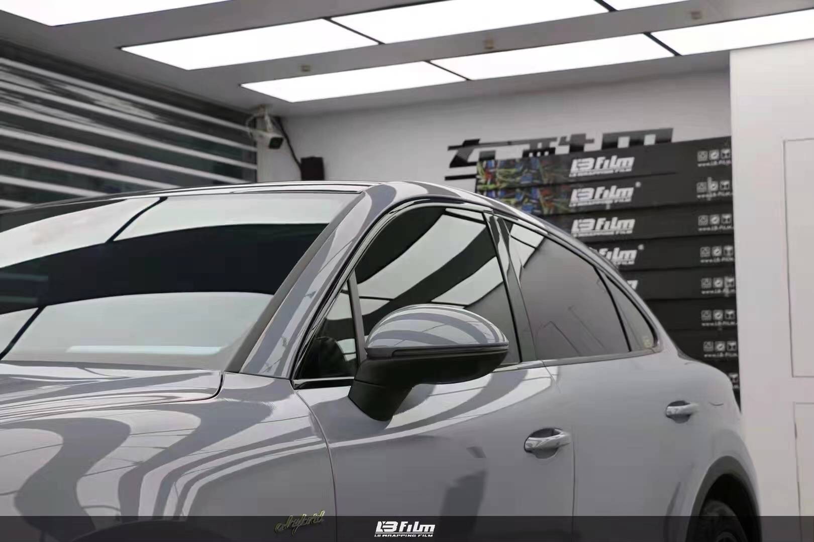 保时捷lb改色膜超亮雾霾灰,超亮的高级灰_搜狐汽车_搜狐网