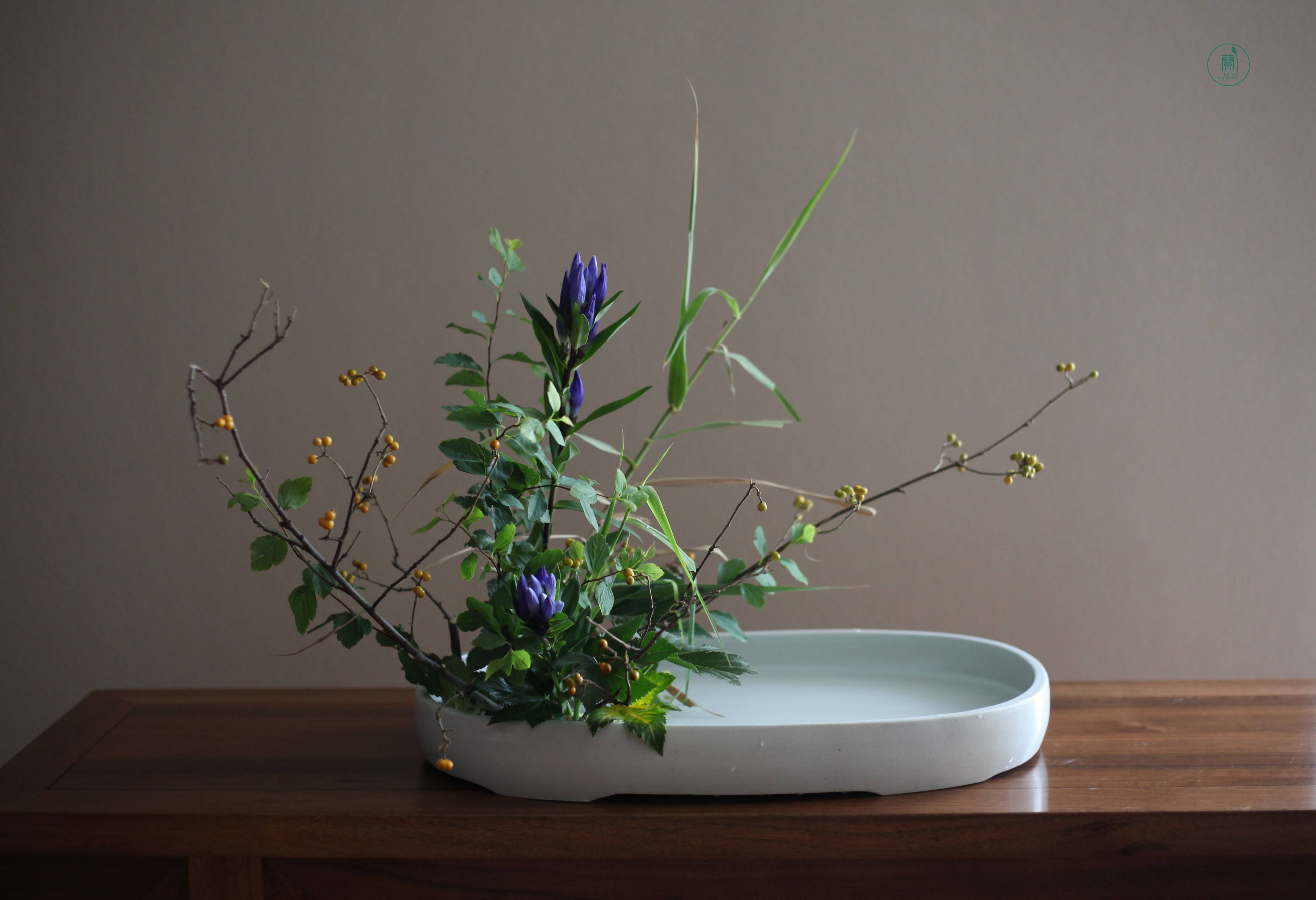 西安小原流花道培训|秋意花道的表达