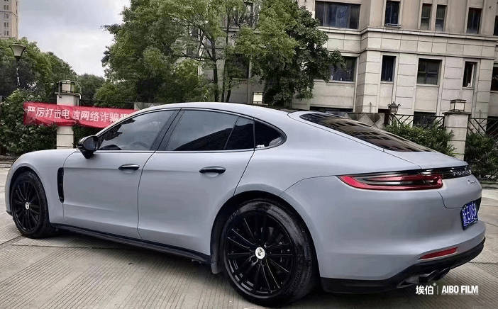 保时捷埃伯改色膜pet消光纳多灰,越看越耐看_保时捷埃伯_纳多