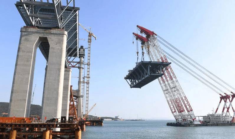 杭州跨海大桥打桩灵异图片