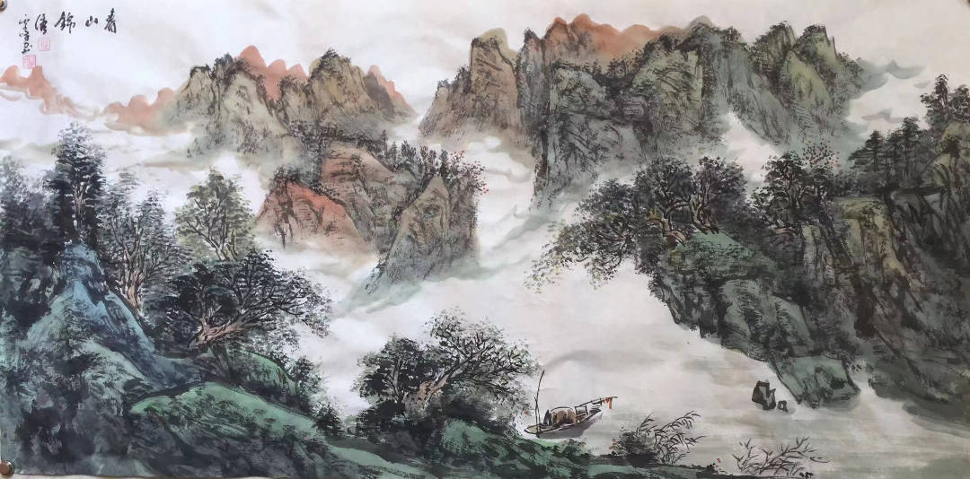 陆远画家国画作品欣赏,一股个性极为明显风格极为明媚的新风_苏州