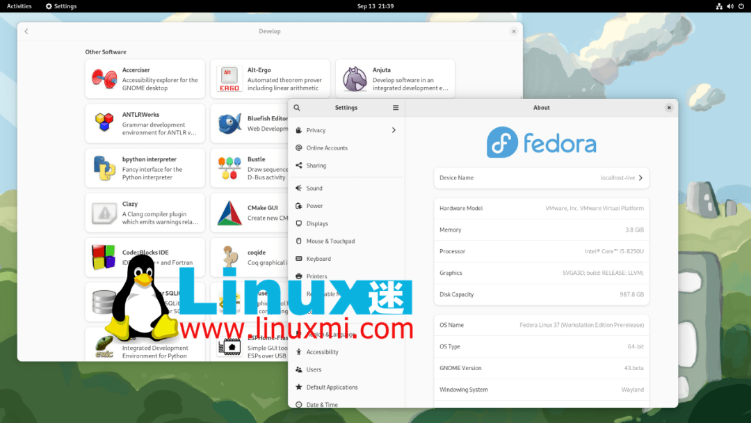 Fedora 37 可以测试了，Linux 之父日常操作系统带来 GNOME 43