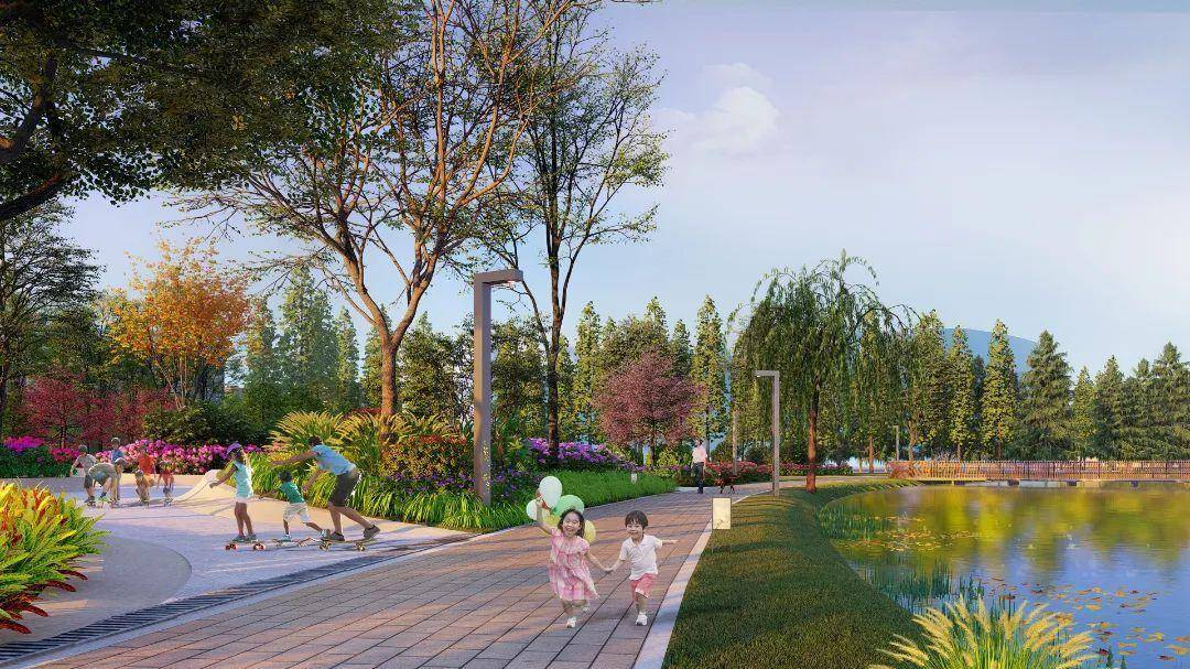 预计2024年建成开放!美兰湖中央公园建设四季效果图出炉