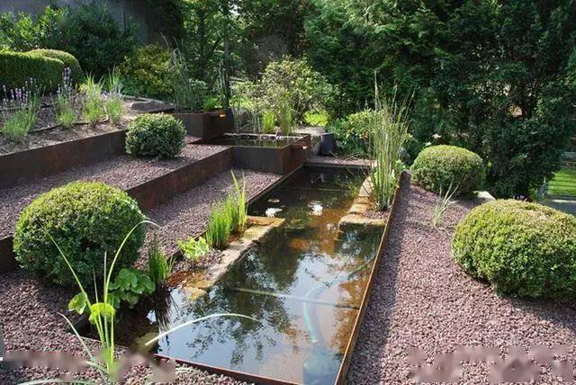 精选| 32个别墅花园养鱼池设计方案_庭院_水池_方小池