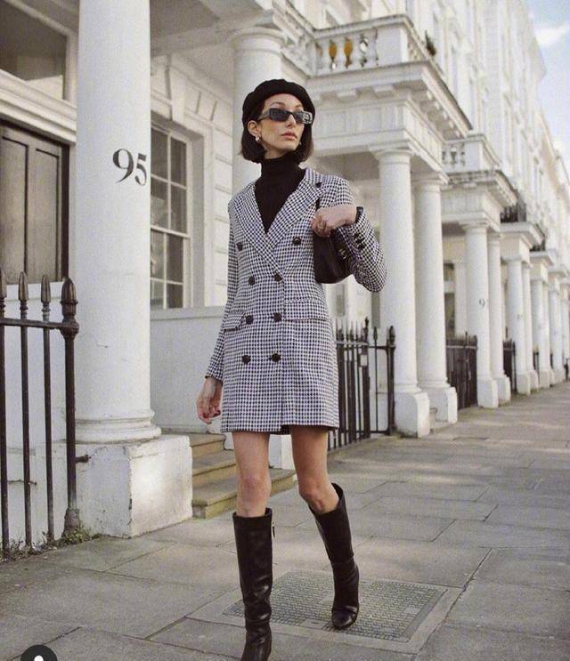 伦敦时尚博主复古英式穿搭,大气庄重又优雅知性,格调独树一帜_黑色