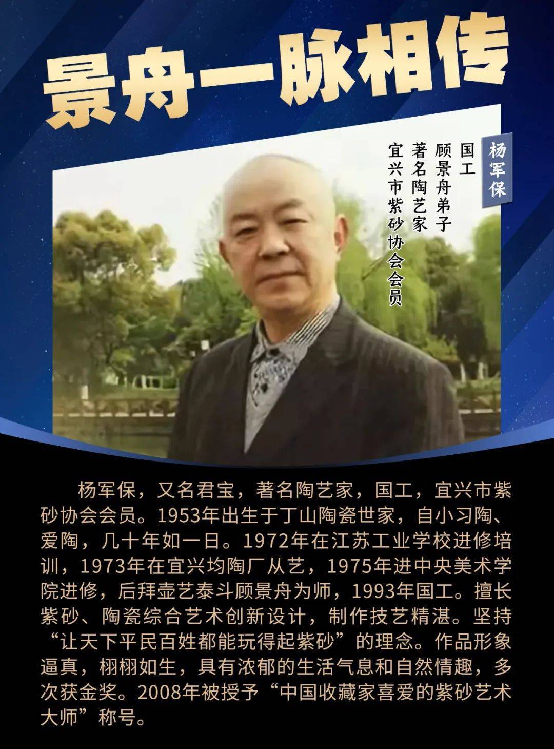 乔掌柜紫砂宜兴|景舟弟子——国工【杨军保】,壶界