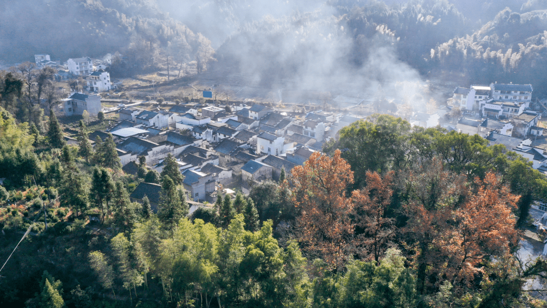 历溪古村"秋风起兮白云飞草木黄落兮雁南归"秋天是丰收是北燕南归是