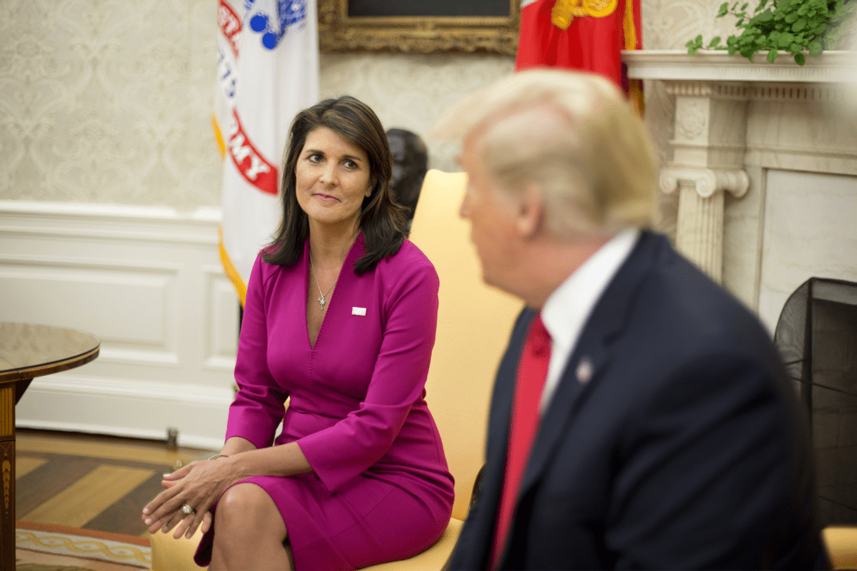 的是妮基·黑莉(nikki haley)应该没有人不熟悉美国前国务卿蓬佩奥了