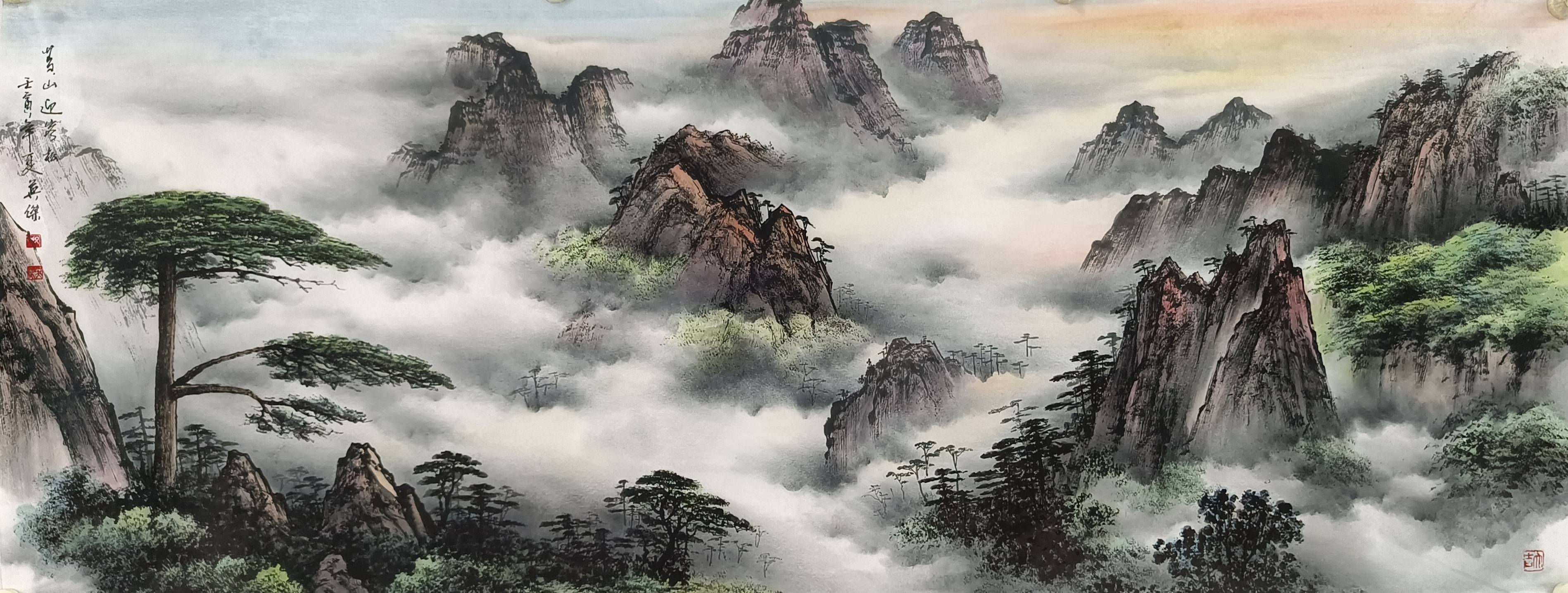 孔英杰——中国当代彩墨山水画家_作品_安阳_色彩