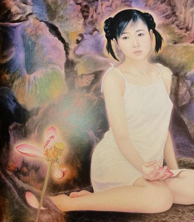 让女儿当人体模特,6年百幅画作,获奖无数却争议不断_李勤_艺术_油画