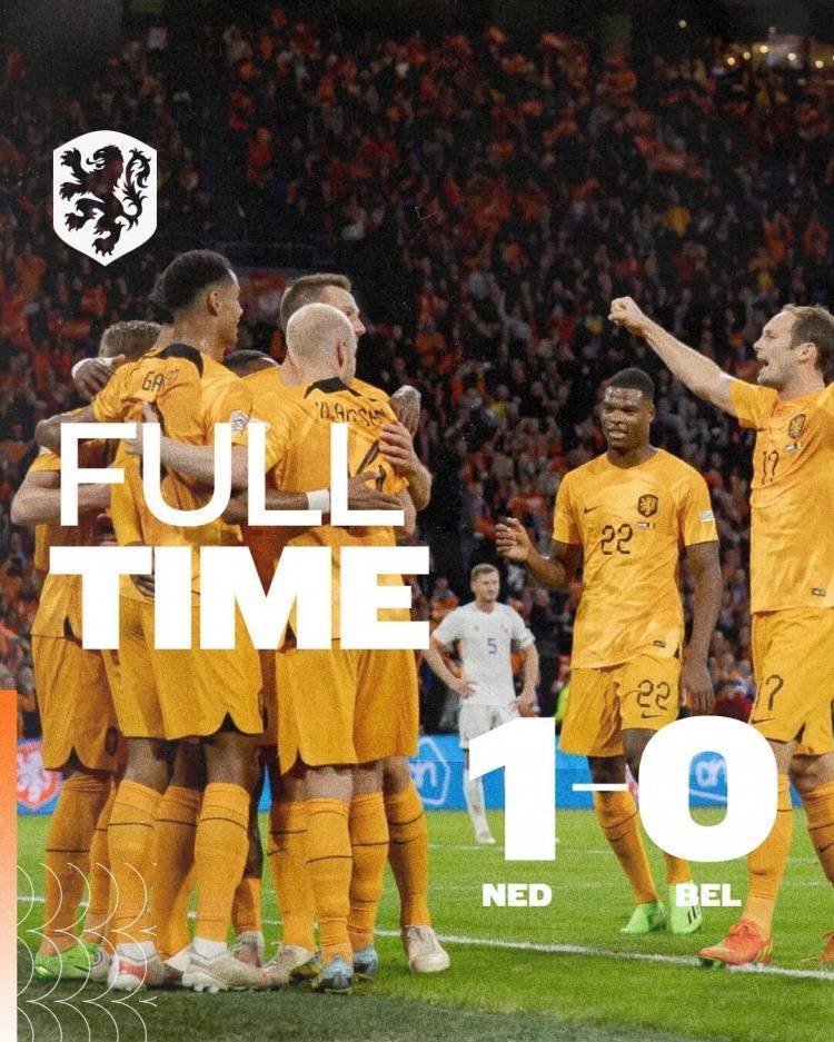欧国联-范迪克破门阿扎尔伤退 荷兰1-0比利时晋级四强