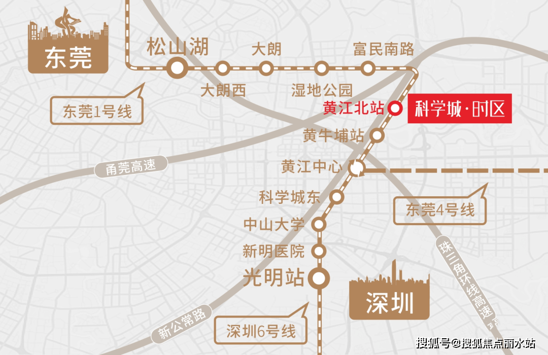 r1線作為灣區唯一一條連接穗莞深三大萬億城市的地鐵,連通東莞1/2的