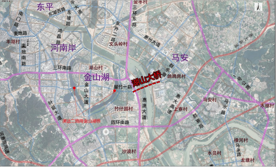 惠州市交通运输局发布《金鸡大桥工程规划方案》,《湖山大桥工程规划