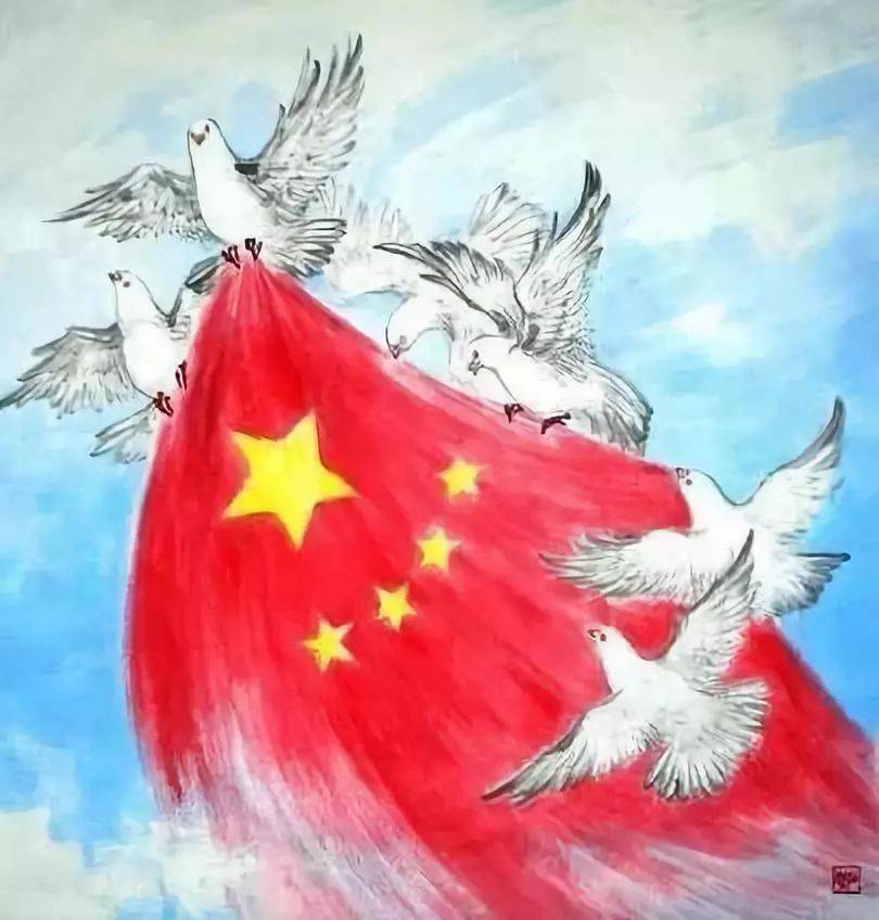 光阴荏苒冉冉升起鲜艳的五星红旗在天安门城楼上1949年10月1日走进